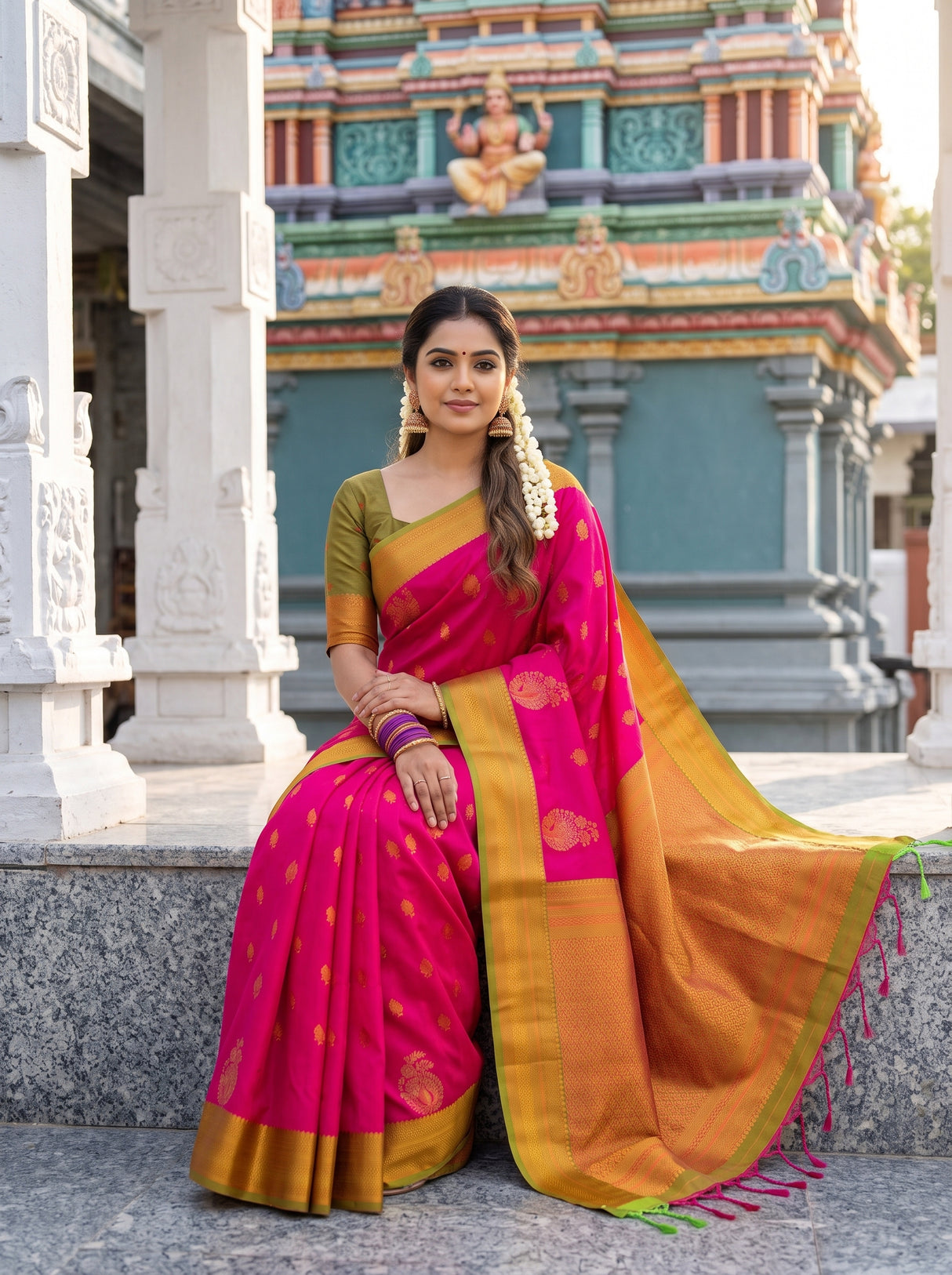 MIMOSA Rani Saree Saree — pose 8 styling detail