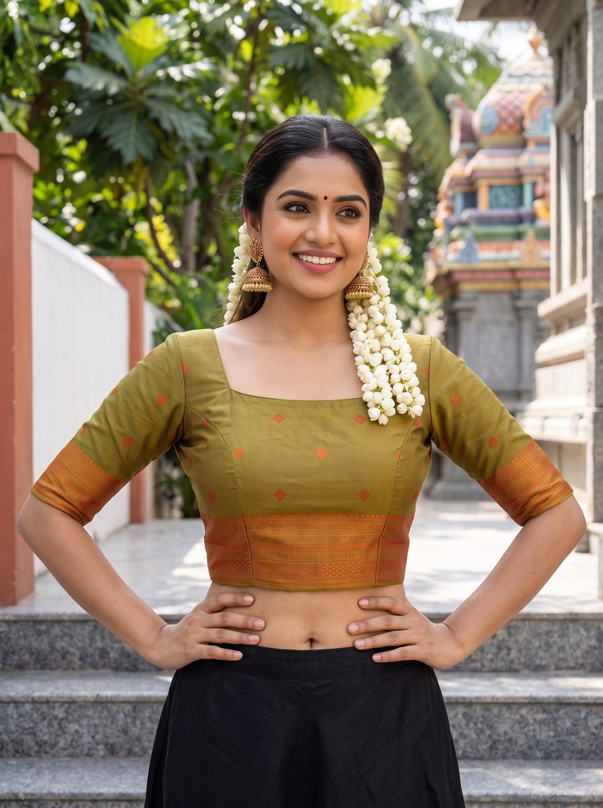 MIMOSA Rani Saree Saree — blouse close-up