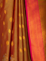 MIMOSA Rust Saree Saree — fleets shot full lifestyle