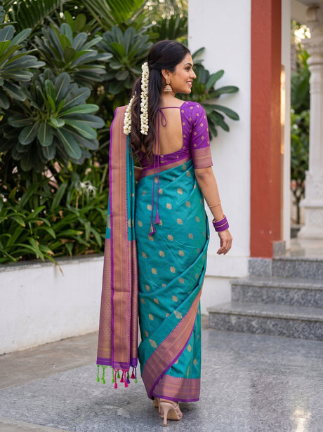 MIMOSA Sapphire Saree Saree — pose 2 styling detail