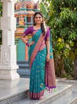 MIMOSA Sapphire Saree Saree — pose 4 styling detail