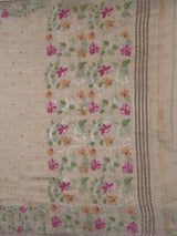 MIMOSA Chiku Banarasi Linen Saree — pallu and zari work detail