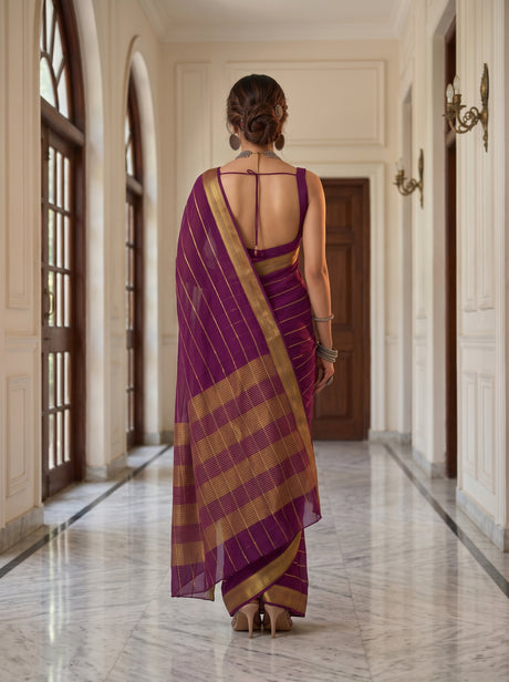 MIMOSA Jamun Mysore Silk Crepe Saree — Saree shot