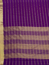 MIMOSA Jamun Mysore Silk Crepe Saree — pallu and zari work detail