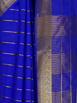 MIMOSA Royal Blue Mysore Silk Crepe Saree — fleets shot full lifestyle