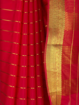 MIMOSA Strawberry Mysore Silk Crepe Saree — fleets shot full lifestyle