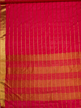 MIMOSA Strawberry Mysore Silk Crepe Saree — pallu and zari work detail