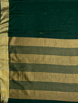 MIMOSA Bottle Green Saree Saree — pallu and zari work detail
