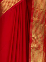 MIMOSA Red Saree Saree — fleets shot full lifestyle