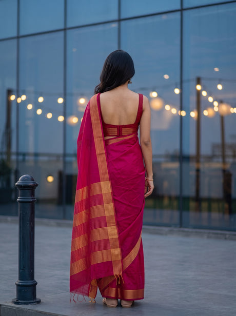 MIMOSA Rani Saree Saree — pose 2 styling detail