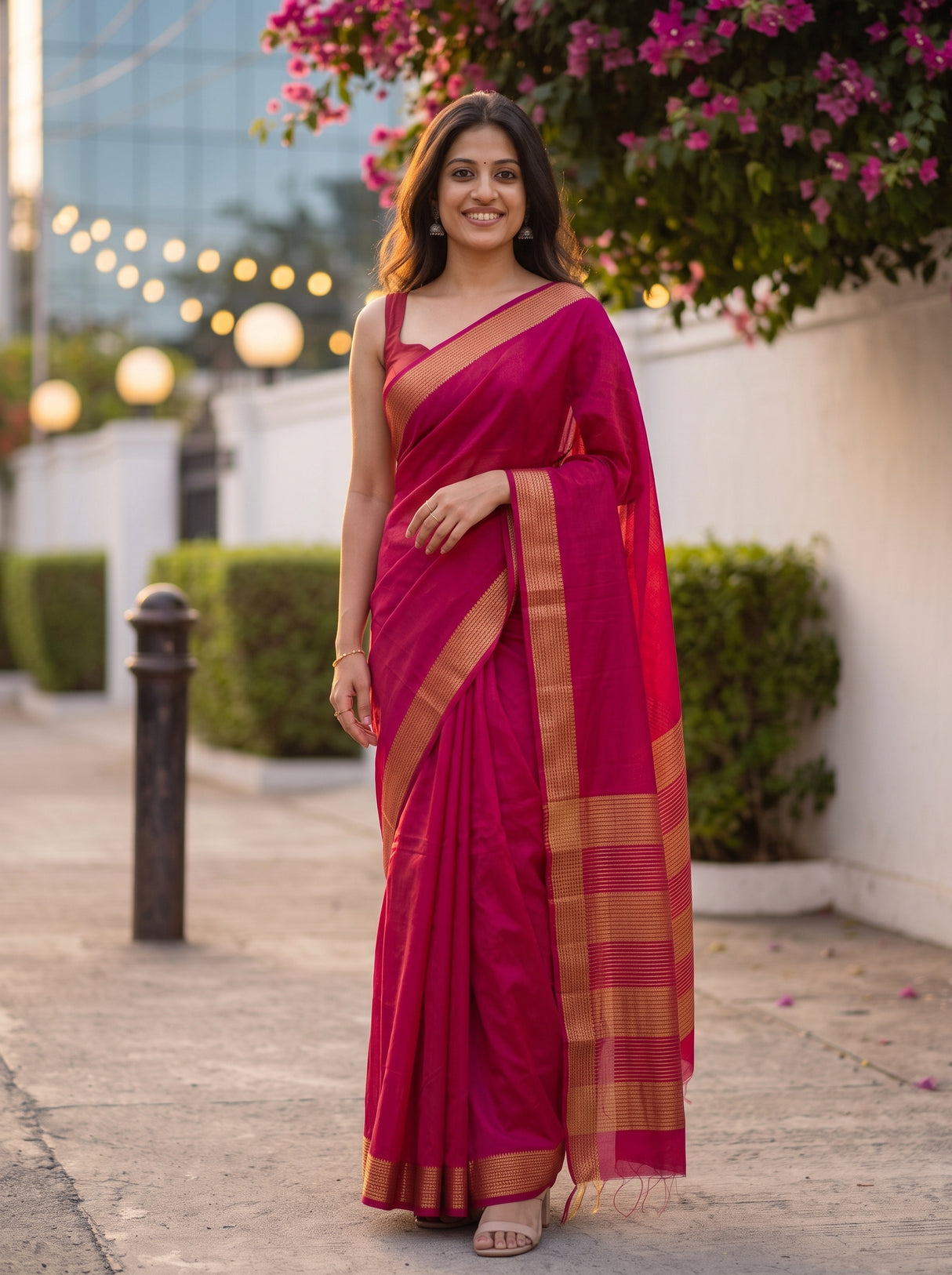 MIMOSA Rani Saree Saree — pose 5 styling detail