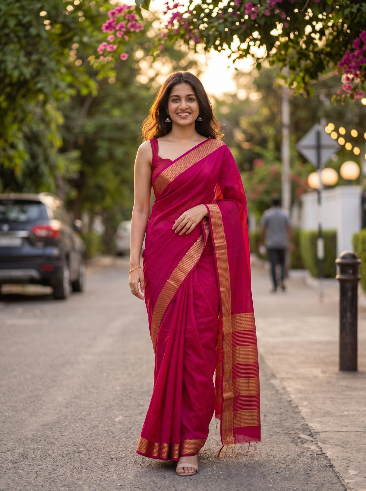 MIMOSA Rani Saree Saree — pose 6 styling detail
