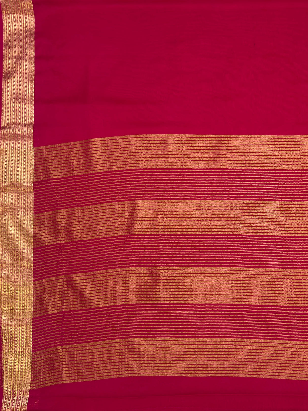 MIMOSA Rani Saree Saree — pallu and zari work detail