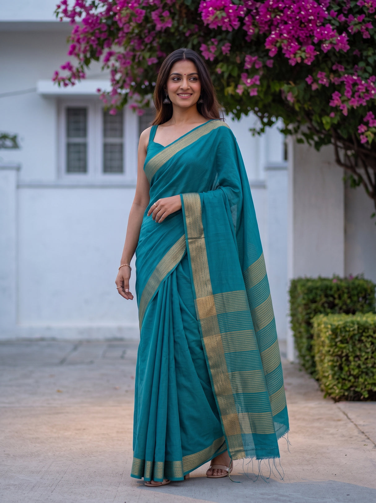 MIMOSA Sapphire Saree Saree — pose 9 styling detail