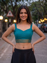 MIMOSA Sapphire Saree Saree — blouse close-up