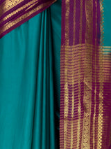 MIMOSA Sapphire Mysore Silk Crepe Saree — fleets shot full lifestyle
