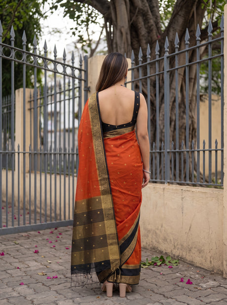 MIMOSA Mustard Mysore Silk Crepe Saree — Saree shot pallu body