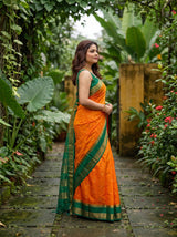 MIMOSA Gold Saree Saree — pose 3 styling detail