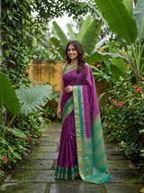 MIMOSA Magenta Saree Saree — pose 4 styling detail
