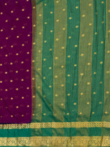 MIMOSA Magenta Saree Saree — pallu and zari work detail