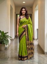 MIMOSA Olive Saree Saree — pose 10 styling detail