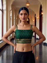 MIMOSA Gold Saree Saree — blouse close-up