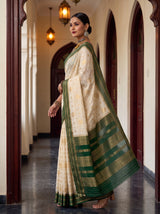 MIMOSA Half White Saree Saree — pose 9 styling detail