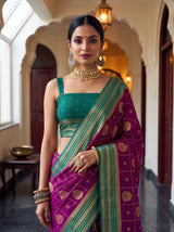 MIMOSA Magenta Saree Saree — pose 10 styling detail
