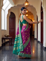 MIMOSA Magenta Saree Saree — pose 5 styling detail