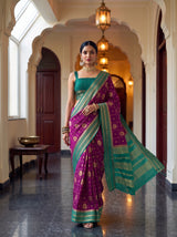 MIMOSA Magenta Saree Saree — pose 6 styling detail