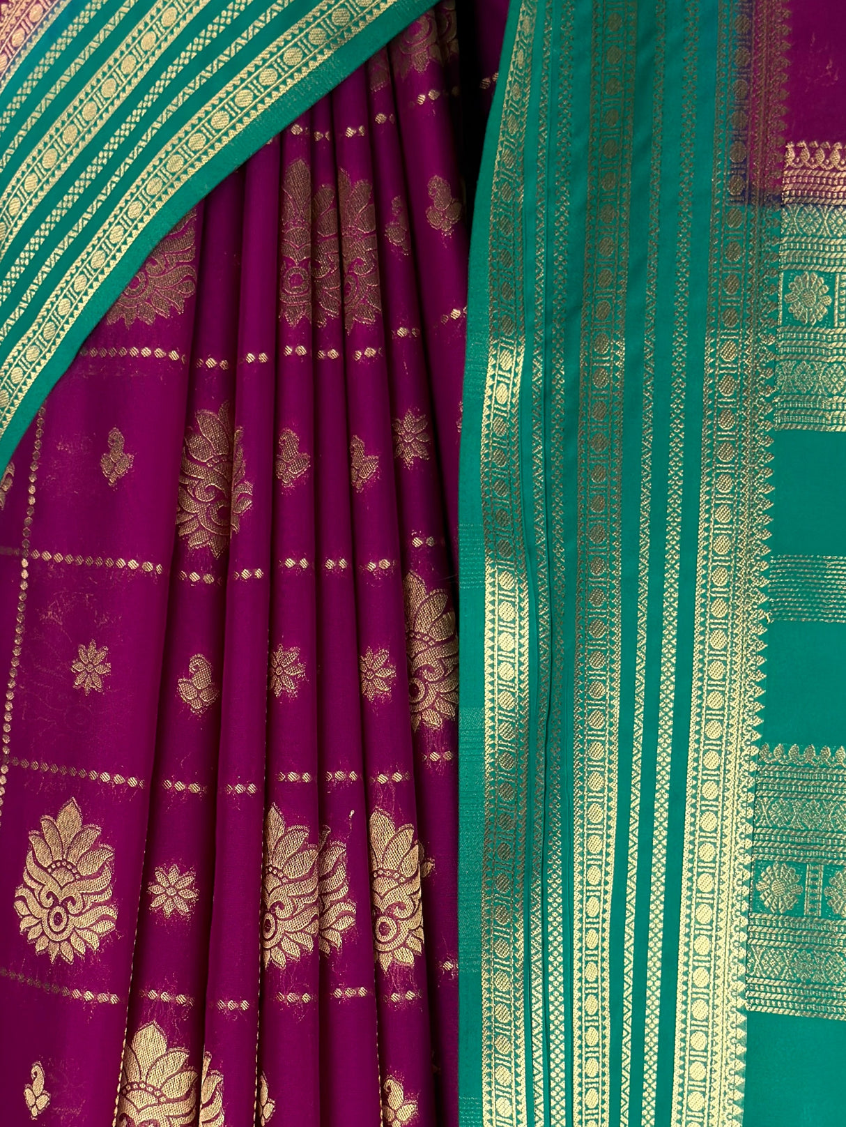MIMOSA Magenta Saree Saree — fleets shot full lifestyle