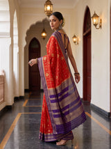 MIMOSA Orange Saree Saree — pose 9 styling detail