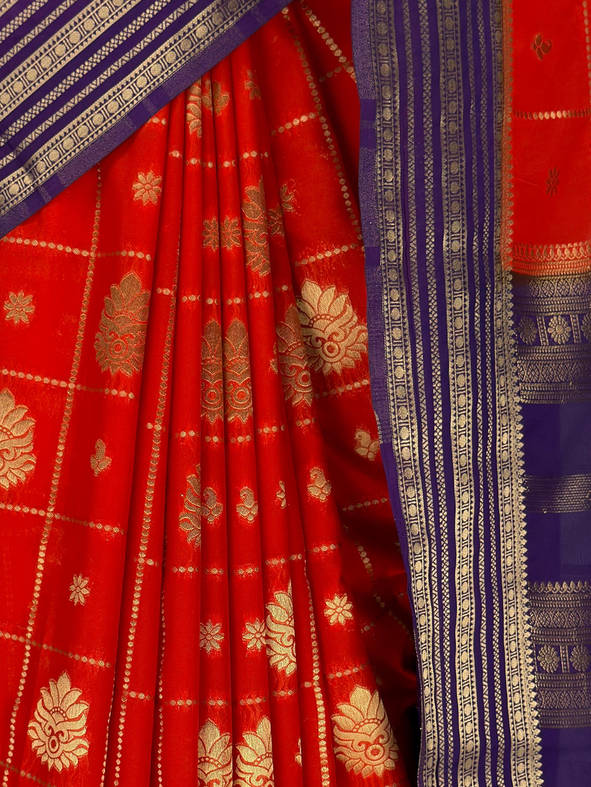 MIMOSA Orange Saree Saree — fleets shot full lifestyle