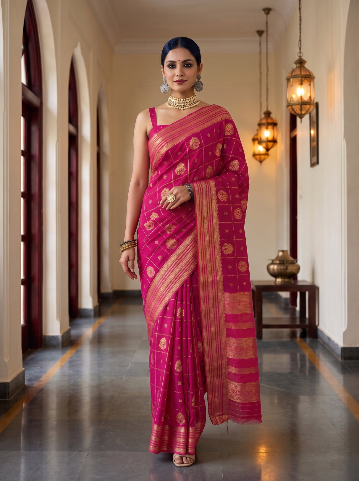 MIMOSA Rani Saree Saree — pose 6 styling detail