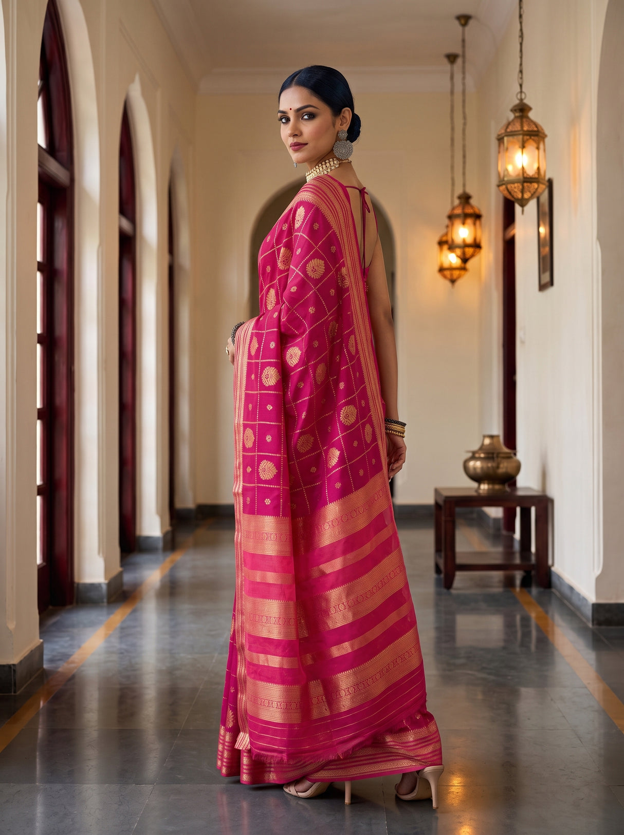 MIMOSA Rani Saree Saree — pose 7 styling detail