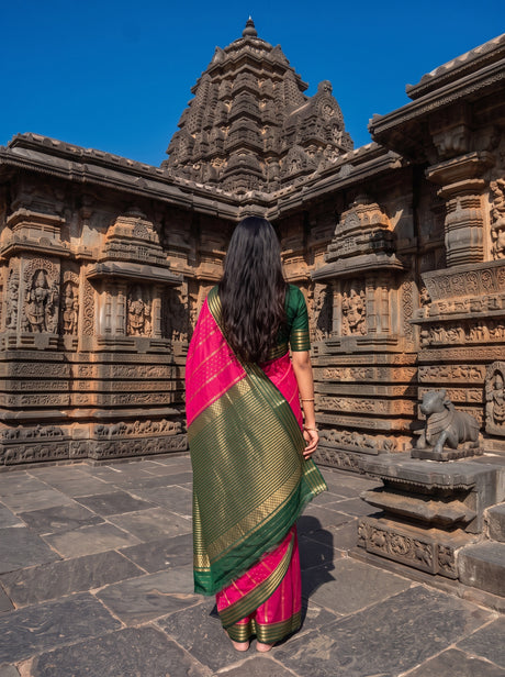 MIMOSA Gajari Saree Saree — pose 2 styling detail