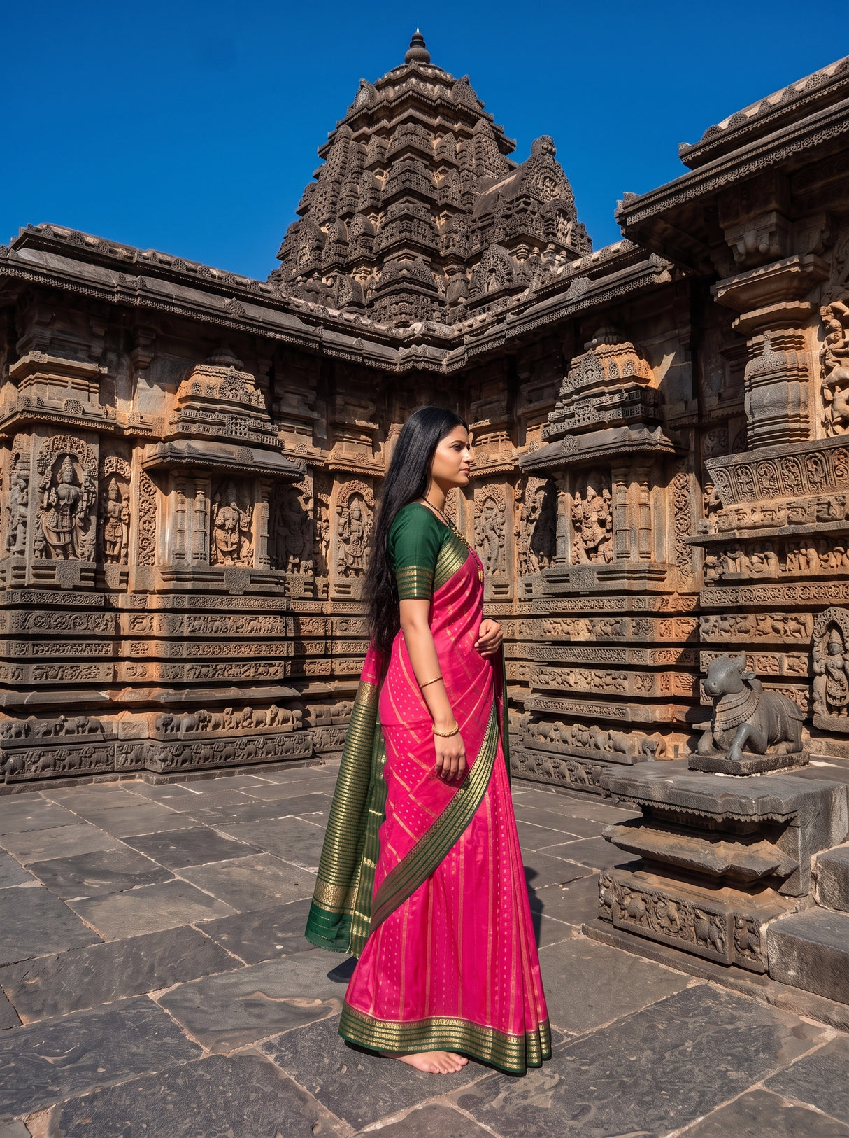 MIMOSA Gajari Saree Saree — pose 3 styling detail