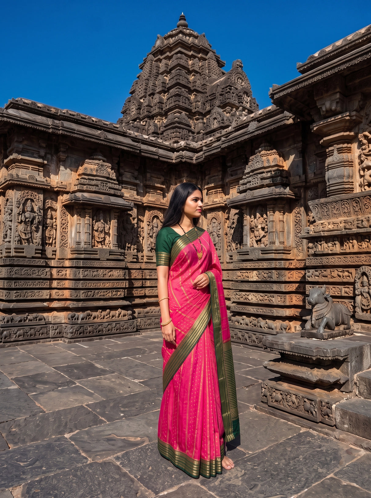 MIMOSA Gajari Saree Saree — pose 4 styling detail