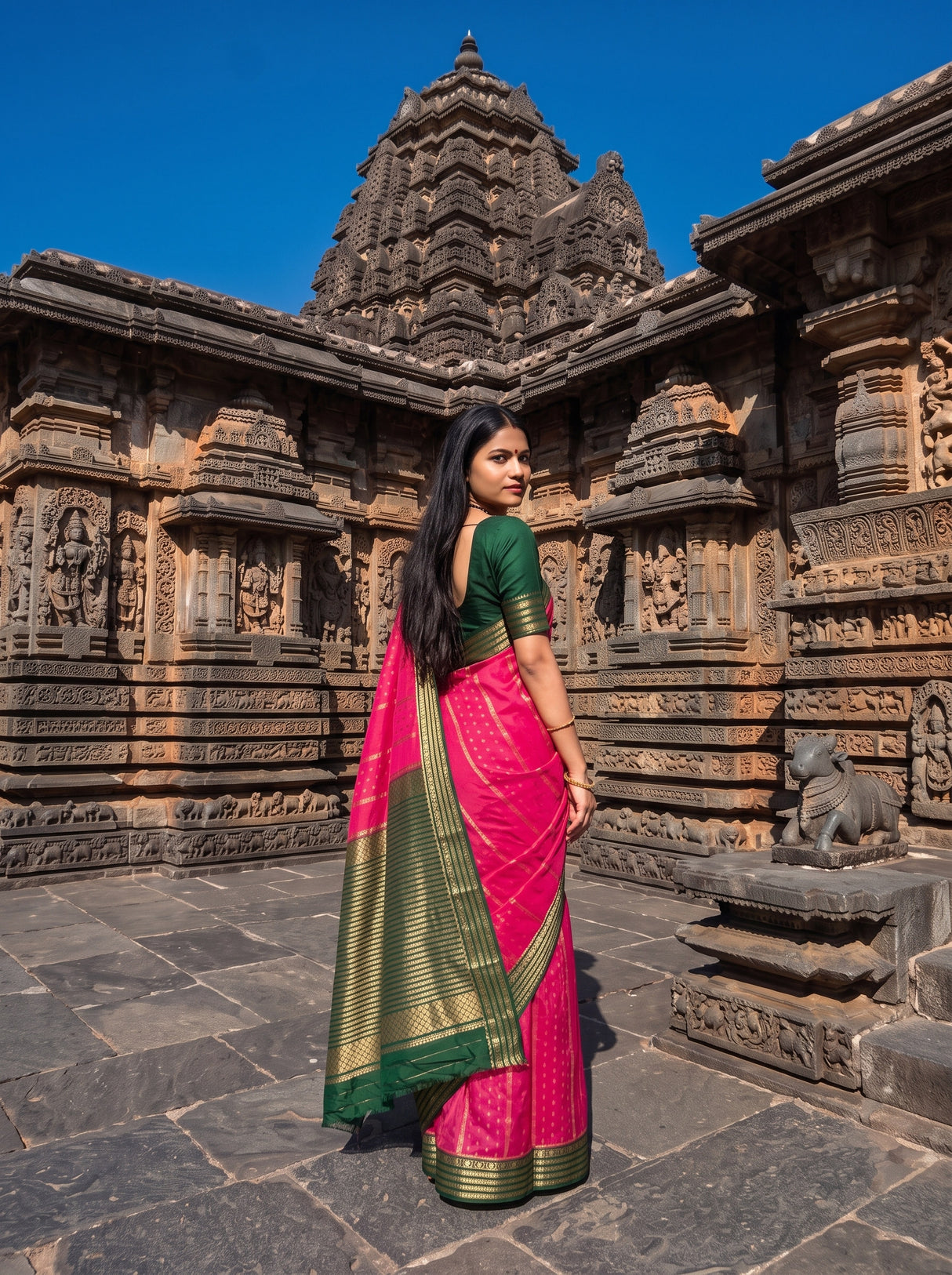 MIMOSA Gajari Saree Saree — pose 9 styling detail