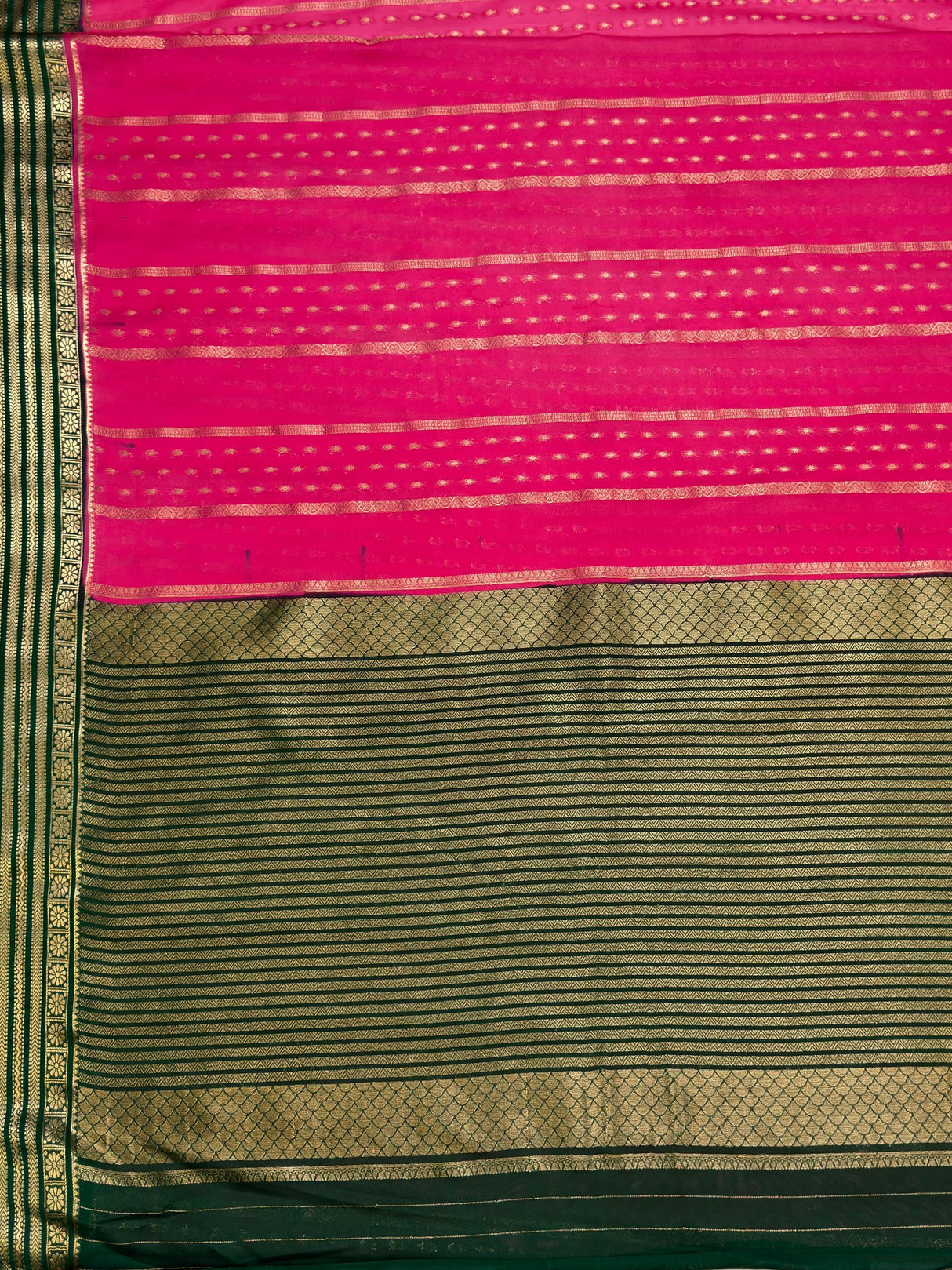 MIMOSA Gajari Saree Saree — pallu and zari work detail