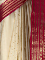 MIMOSA Half White Saree Saree — fleets shot full lifestyle