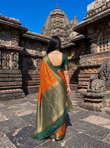 MIMOSA Mustard Saree Saree — pose 2 styling detail