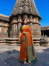 MIMOSA Mustard Saree Saree — pose 5 styling detail