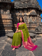 MIMOSA Olive Saree Saree — pose 8 styling detail