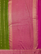 MIMOSA Olive Saree Saree — pallu and zari work detail