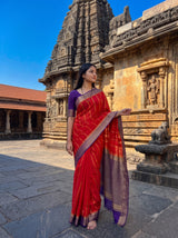 MIMOSA Orange Saree Saree — pose 5 styling detail