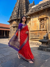 MIMOSA Orange Saree Saree — pose 7 styling detail