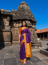 MIMOSA Purple Saree Saree — pose 10 styling detail