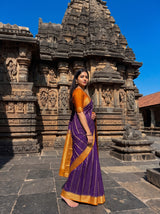 MIMOSA Purple Saree Saree — pose 4 styling detail