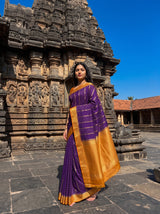 MIMOSA Purple Saree Saree — pose 5 styling detail